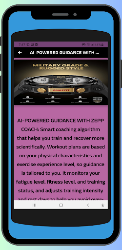 Amazfit Falcon guide Screen 2