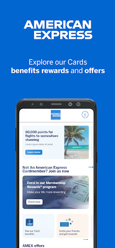 Android application Amex KSA screenshort