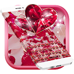 Cover Image of Download Diamond Heart Rose Keyboard 10001009 APK
