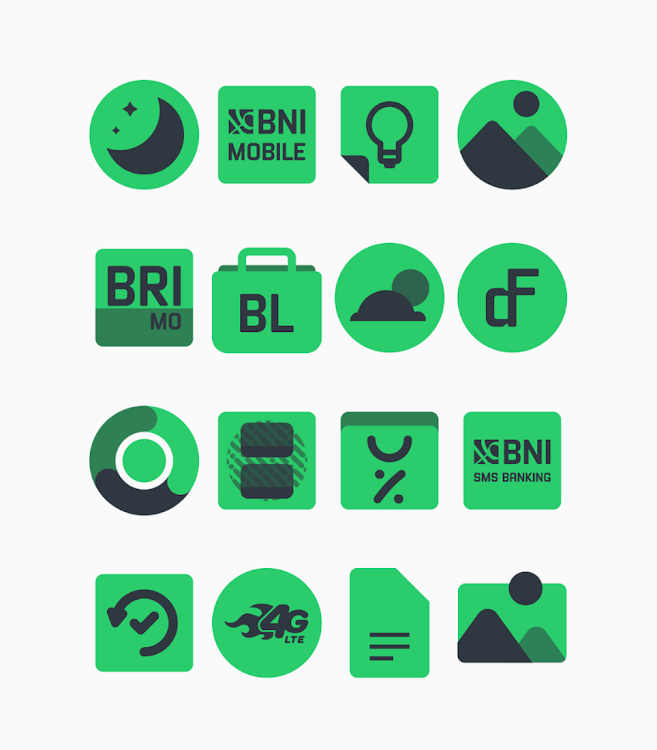 Warak Green - Icon Pack - 58 - (Android)