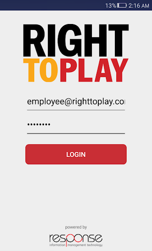 Android application RightToPlay IMPACT screenshort