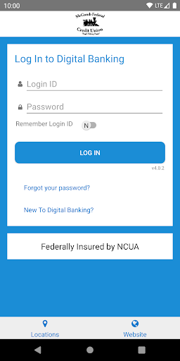 Android application McComb FCU Mobile screenshort