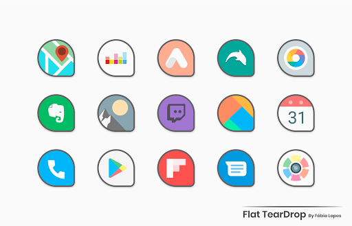 Screenshot of Flat TearDrop - Icon Pack