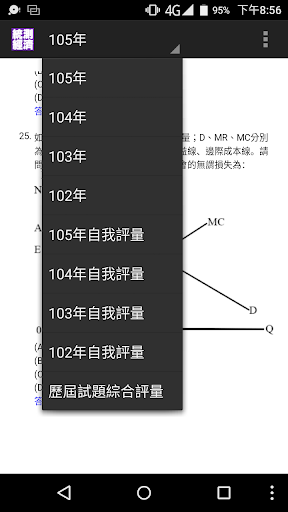 Android application 四技二專統測-經濟學歷屆試題2021 screenshort