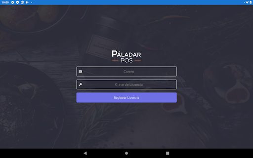 Android application Páladar POS screenshort