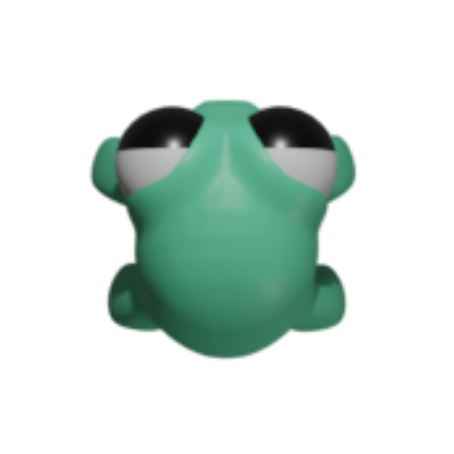 Frog crossing the street logo