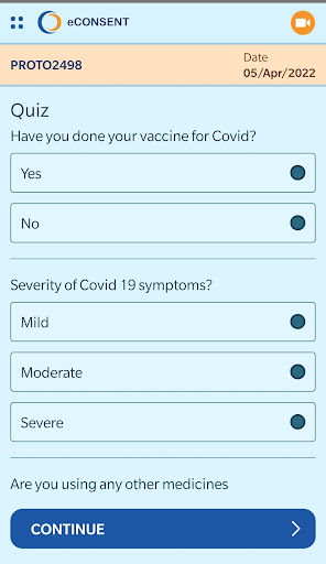 Clinion eConsent Screen 2