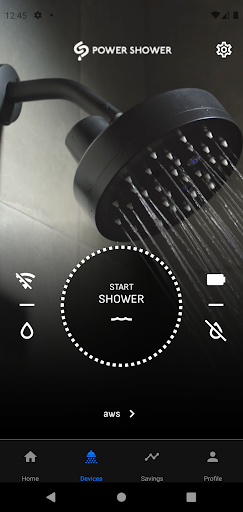 Android application Power Shower screenshort