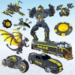 Cover Image of ダウンロード US Police Robot Car Battle  APK