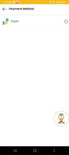 Android application Jio Cab screenshort