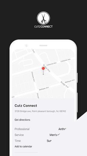 Android application Cutz Connect screenshort