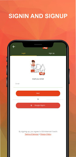 Android application Oda Mamart Food screenshort