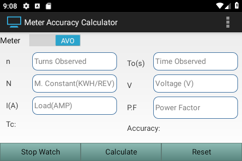 Energy Meter Accuracy Screen 3