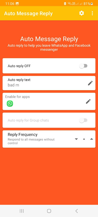 Autoreply for WhatsApp - 1.1 - (Android)