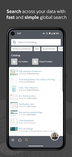 Screenshot of Oracle Analytics