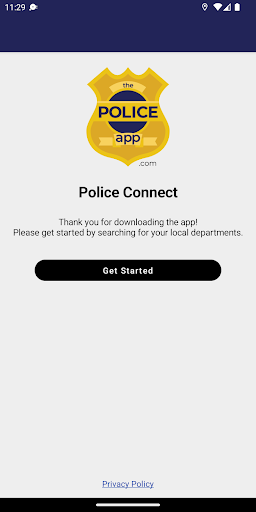 Android application Police Connect screenshort