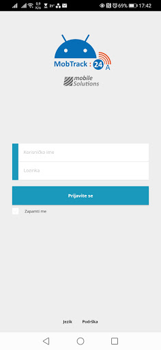 Android application MobTrack:24 A screenshort