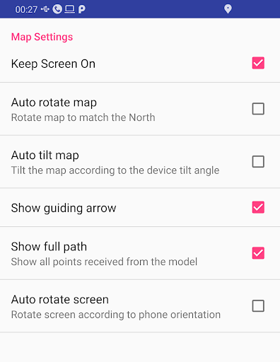 GPS Tracker Screen 2