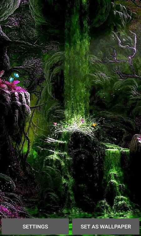 Fantasy Green Waterfall LWP - 3 - (Android)