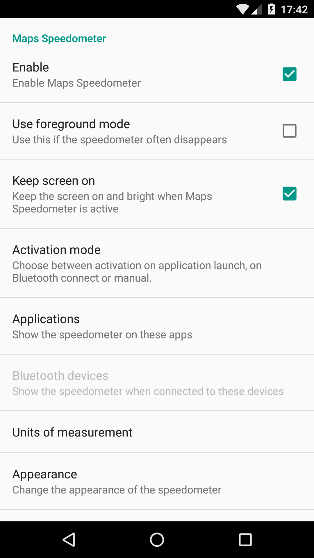 Android application Maps Speedometer screenshort