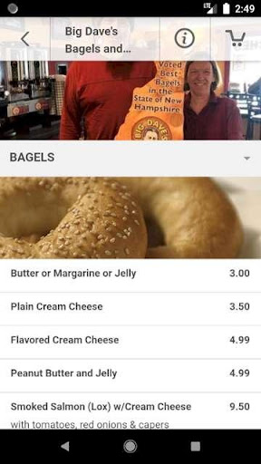 Big Daves Bagels & Deli Screen 3