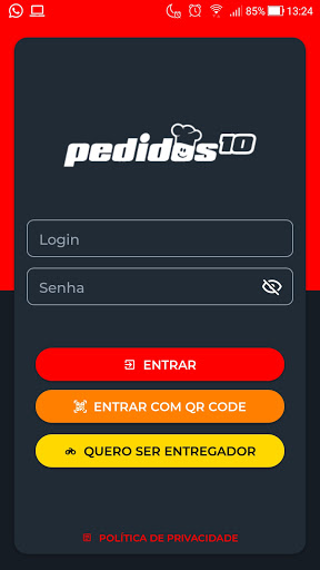 Pedidos10 - Entregador Screen 2