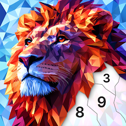 Polygon 数字による色。 大人のための低ポリ塗り絵。 Mod Apk