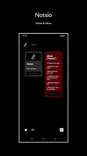 Android application Notsio screenshort