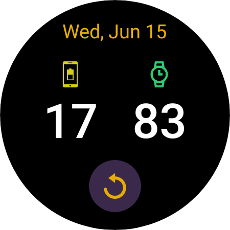 Phone Battery Widget WearOS Screen 3