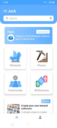 Android application GeoCrystal: Minerals' Guide screenshort