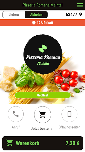 Android application Pizzeria Romana Maintal screenshort