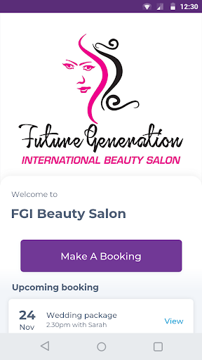 Android application FGI Beauty Salon screenshort