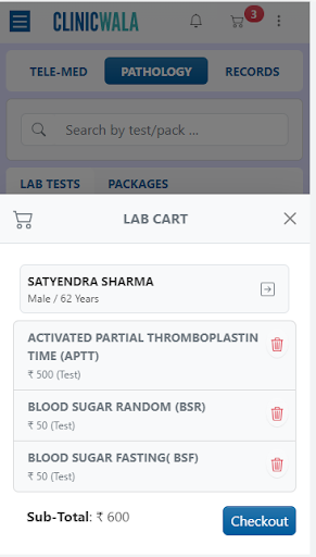 Android application ClinicWala for Patients screenshort