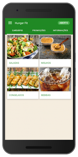 Android application Hunger Fit Alimentação Saudáve screenshort