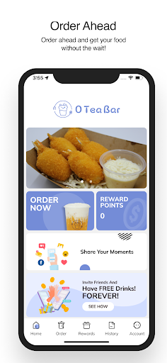 Android application O Tea Bar screenshort