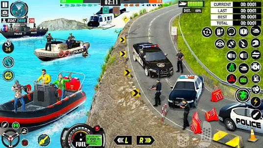 Police Boat Chase Crime Games