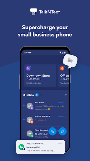 Android application TalkNText - Business Phone screenshort