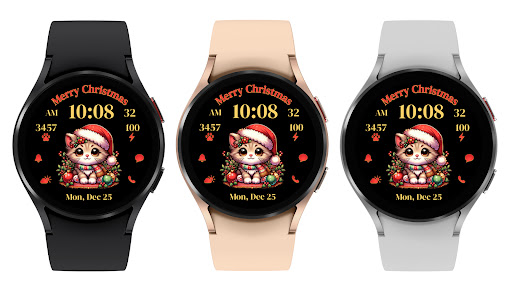 AZ270ChristmasCatWatchFace Screen 2