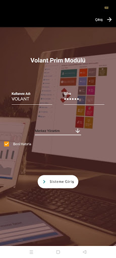 Android application Volant Prim Modülü screenshort