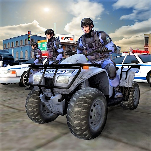 US Police Moto ATV Quad Bike  Icon