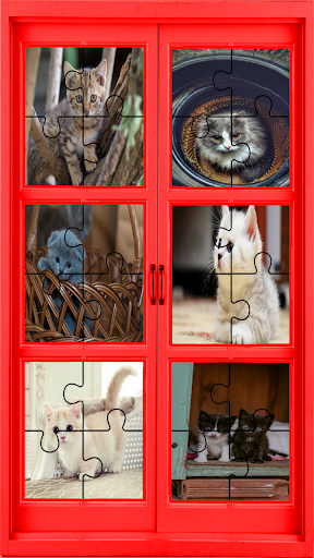 Android application لعبة لغز تركيب صور القطط الجمي screenshort