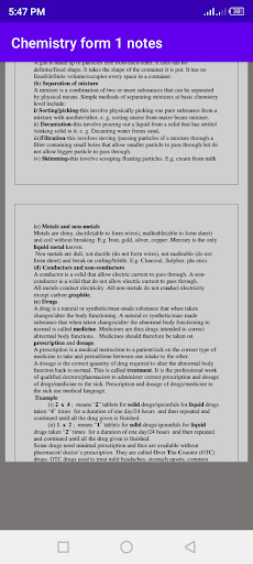 Chemistry notes: form one Screen 3