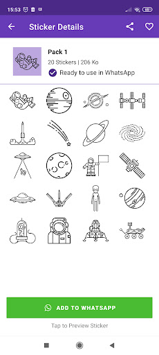 Astronaut & Galaxy Stickers Screen 3