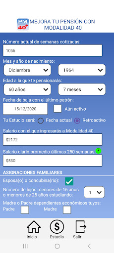 PM-40+ Pensión Modalidad 40 Screen 2
