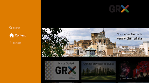Android application GRX TV screenshort
