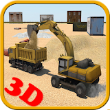 Heavy Excavator Machine 3d icon