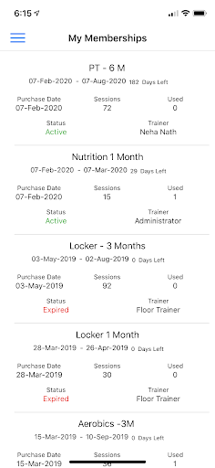 Android application Evolve Fitness Airoli screenshort