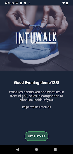 Android application INTUWALK - Personal screenshort