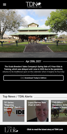 Android application TDN: Thoroughbred Daily News screenshort