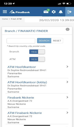 Android application Finabank Retail screenshort